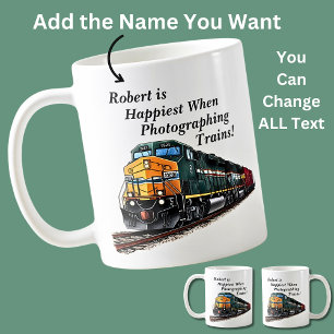 列車写真撮影の際は名前が一番嬉しい! コーヒーマグカップ