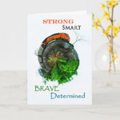 列車勇気付けられるカード カード (黄色い花)