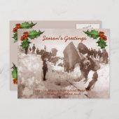 列車大破のホリデー・ポストカード シーズンポストカード (正面/裏面)