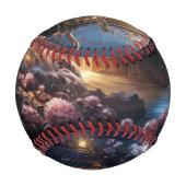 列車幽霊のよく出るに乗る野球ストッキング・スタッファー 野球ボール (裏面)