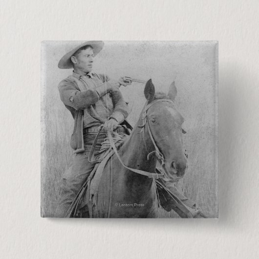 列車強盗は"ディクソン"ロバーツ 缶バッジ (正面)