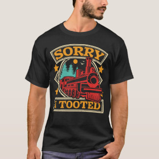 列車愛好者の贈り物に乗ってすみません Tシャツ