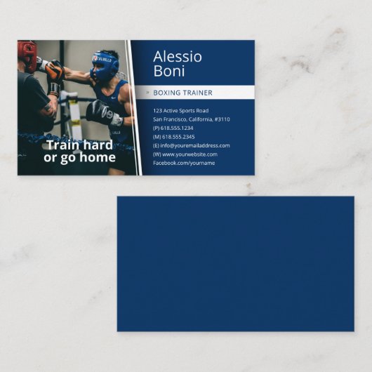 列車懸命 |ボクシングトレーナー 名刺 (正面/裏面)