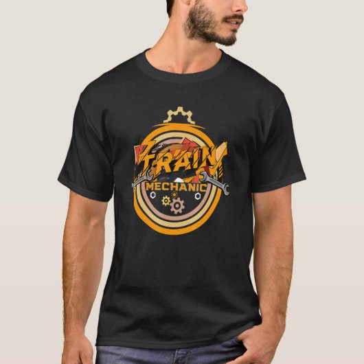 列車技術者のための列車整備士設計 Tシャツ (正面)