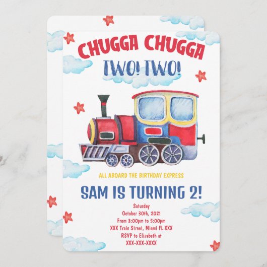 列車招待状 招待状 (正面/裏面)