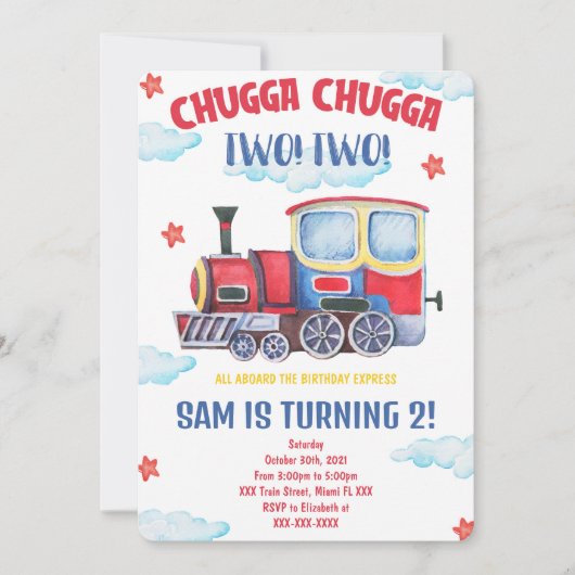 列車招待状 招待状 (正面)