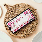 列車搭乗券ベビーシャワーパーティの招待状 招待状