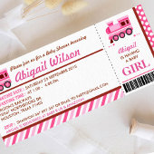 列車搭乗券ベビーシャワーパーティの招待状 招待状