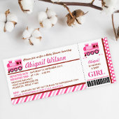 列車搭乗券ベビーシャワーパーティの招待状 招待状