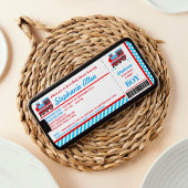 列車搭乗券ベビーシャワーパーティの招待状 招待状