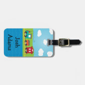 列車旅行のバッグのラベル ラゲッジタグ (正面横)