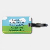 列車旅行のバッグのラベル ラゲッジタグ (裏面横)