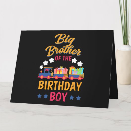 列車日帰りパーティー鉄道のビッグブラザー誕生 カード (裏面)