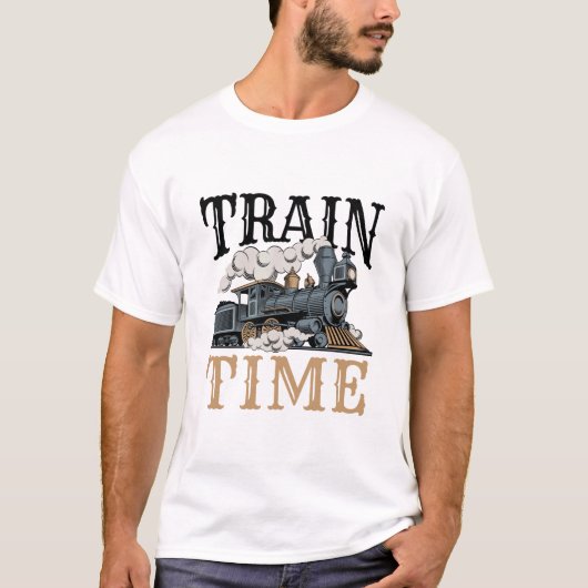 列車時刻模型鉄道愛好家 Tシャツ (正面)