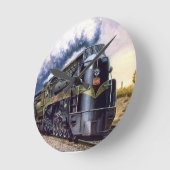 列車時計 ラウンド壁時計 (傾斜)