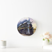 列車時計 ラウンド壁時計 (ホーム)