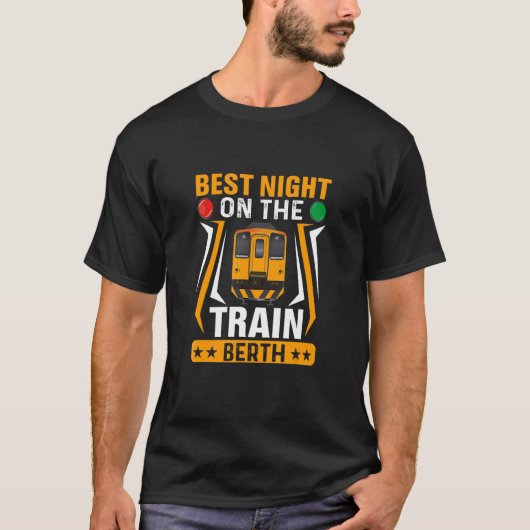 列車最高のの寝台列車の鉄道機関士 Tシャツ (正面)