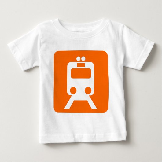 列車標識 – オレンジ ベビーTシャツ (正面)