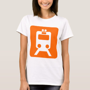 列車標識 – オレンジ Tシャツ