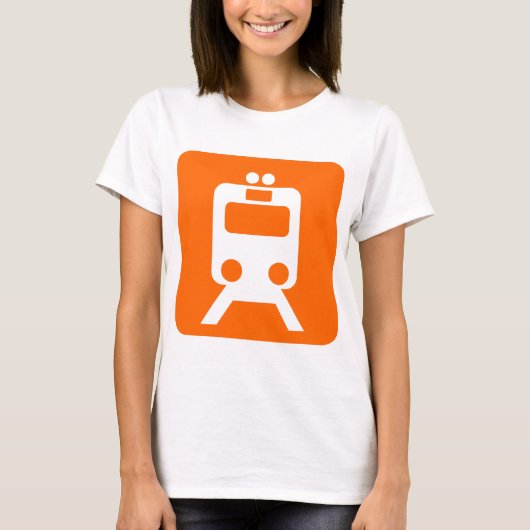 列車標識 – オレンジ Tシャツ (正面)