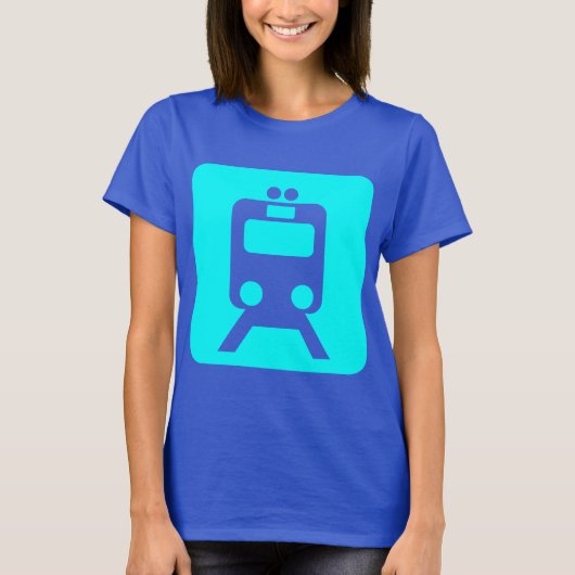 列車標識 – シアン Tシャツ (正面)