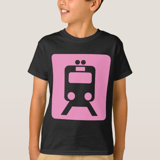 列車標識 – ピンク Tシャツ (正面)