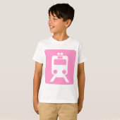 列車標識 – ピンク Tシャツ (正面フル)