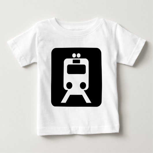 列車標識 – 黒 ベビーTシャツ (正面)