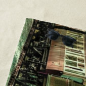 列車機関車レトロヴィンテージ紅葉 ビーチタオル (インサイチュ)