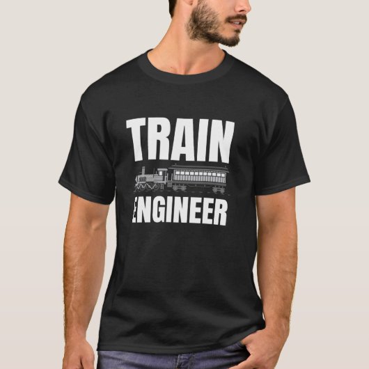 列車機関車機関車ハンドラーエンジンエンジン Tシャツ (正面)