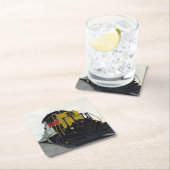 列車機関車 スクエアペーパーコースター (インサイチュ)