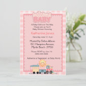 列車歓迎ベビーシャワー招待状 招待状 (スタンド正面)