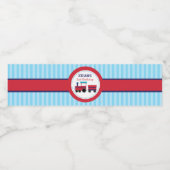 列車水筒ラベル（ネイビーとレッド） ペットボトルラベル (シングルラベル)