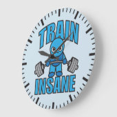 列車狂かわいい重量物揚送機デッドリフトトレーニング ラージ壁時計 (傾斜)