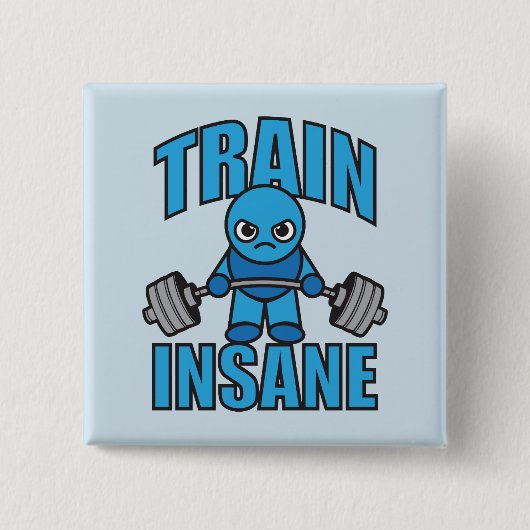 列車狂かわいい重量物揚送機デッドリフトトレーニング 缶バッジ (正面)