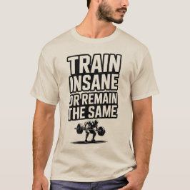 列車狂やる気を起こさせる狂ジムトレーニング引用文 Tシャツ