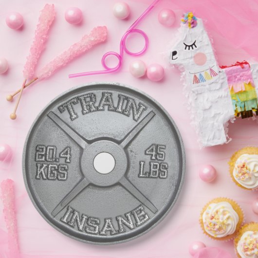 列車狂(バーベルプレート)トレーニング やる気を起こさせる ペーパープレート (パーティー)