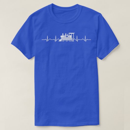 列車素晴らしデザイン蒸気機関車ハートビート Tシャツ (デザイン正面)