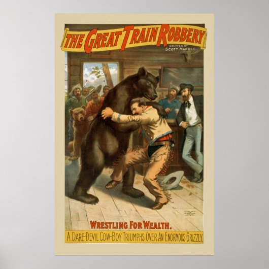 列車素晴らし強盗ビンテージのポスター ポスター (正面)