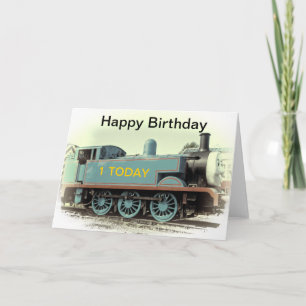 列車誕生日カード カード