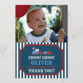 列車誕生日サンキューカード サンキューカード