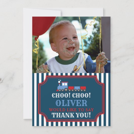 列車誕生日サンキューカード サンキューカード (正面)