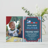 列車誕生日サンキューカード サンキューカード (スタンド正面)