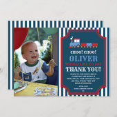 列車誕生日サンキューカード サンキューカード (正面/裏面)