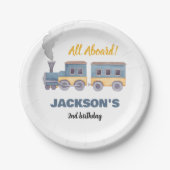 列車誕生日チュガチャガツーリング ペーパープレート (正面)