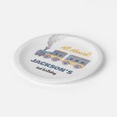 列車誕生日チュガチャガツーリング ペーパープレート (アングル)