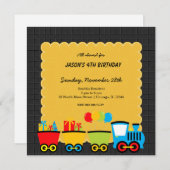 列車誕生日テーマ 招待状 (正面/裏面)