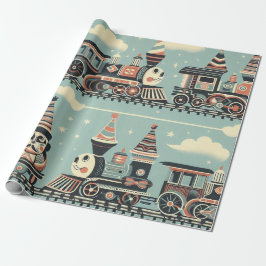 列車誕生日ラッピング紙 ラッピングペーパー