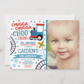 列車誕生日招待状チュガチャガチョーチョ 招待状 (正面)