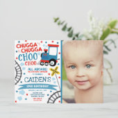 列車誕生日招待状チュガチャガチョーチョ 招待状 (スタンド正面)